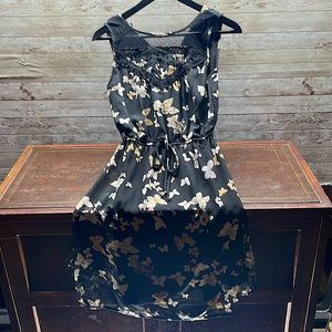 MAURICES sleeveless dress with lace chest and butterfly print lightweigh…
